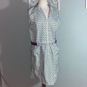 Like new Cracked Wheat Sleeveless Belted Golf Dress